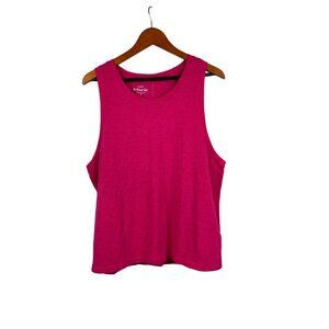 J.Crew Girlfriend Tank XL Pink Sleeveless Top 100% Cotton